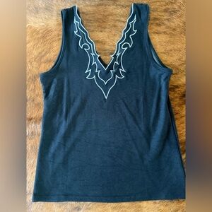 Womens Western MESH Stitching Tank Top